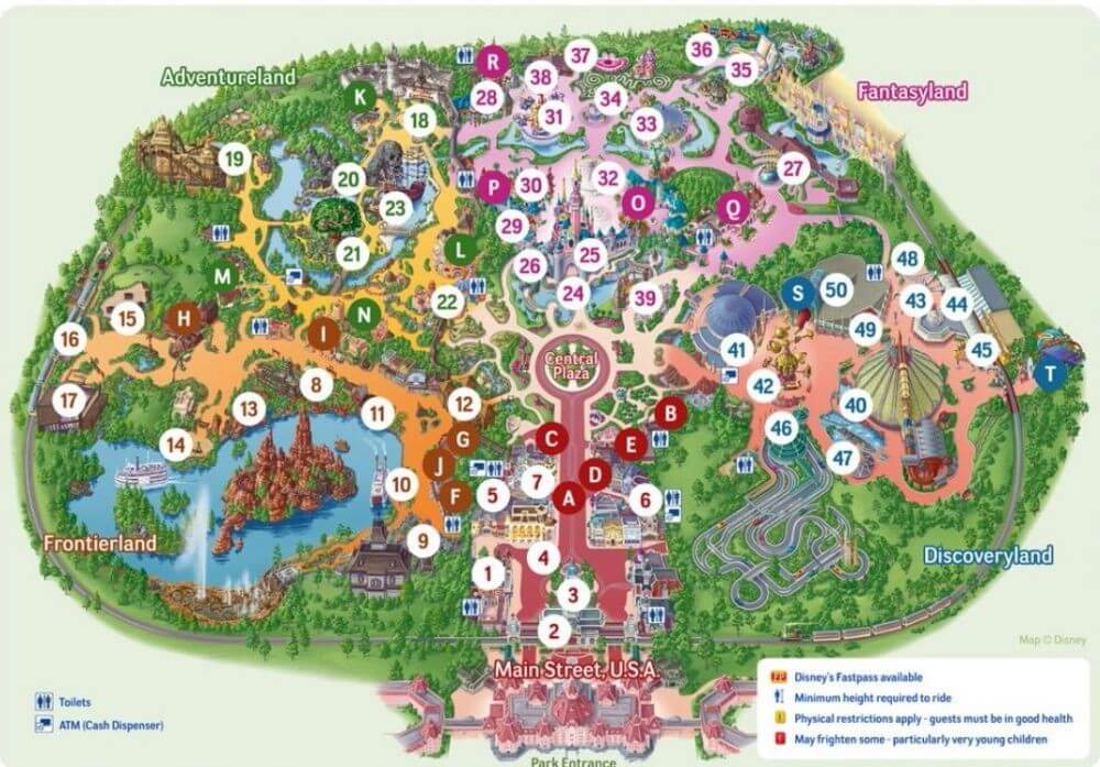 Disneyland Park mapa