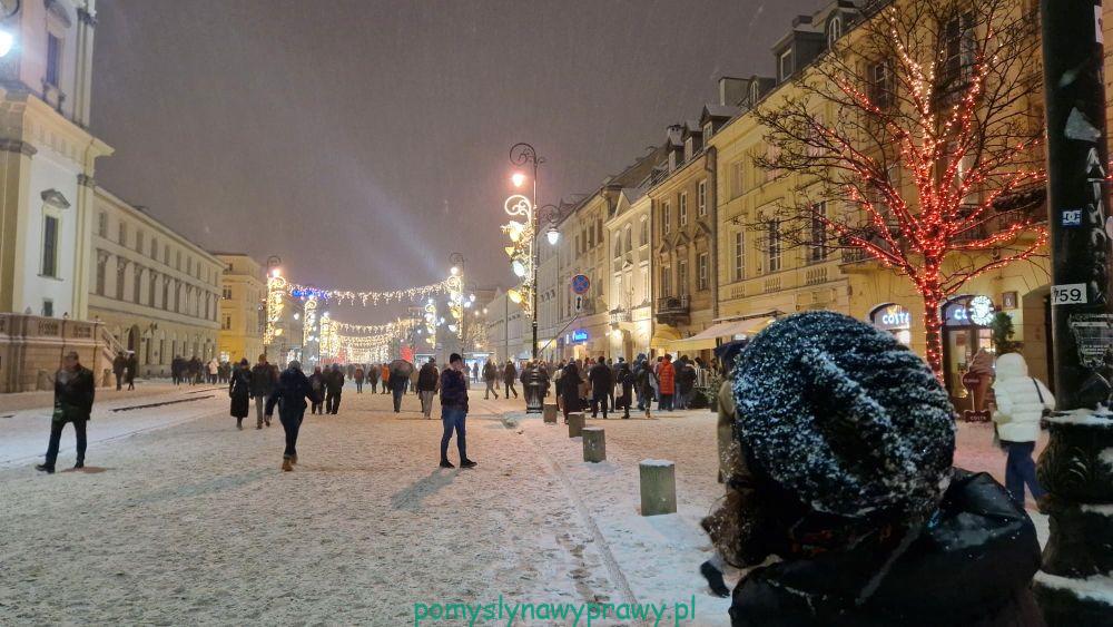 świąteczne iluminacje Warszawy